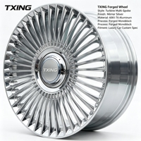 Jantes de course personnalisées en alliage 6061-T6 pour Mercedes-Benz, 19-24 pouces, 5x112, avec capuchons flottants, polies, forgées, état neuf