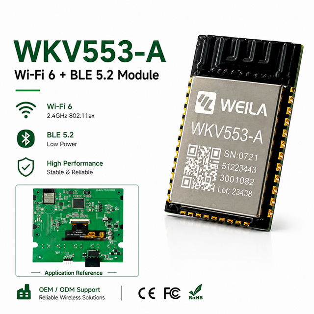 Wi-Fi 6 BLE 5.2 Dual Mode Embedded Wireless Module for Smart Lawn Mower & Outdoor Equipment