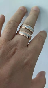 Anillos de Compromiso de Dos Tonos de 6 mm, Anillos de Boda para Parejas, Hombres y Mujeres, Chapados en <span class=keywords><strong>Oro</strong></span> <span class=keywords><strong>Rosa</strong></span> de 24K, Acero Inoxidable 316L, Alianzas de Joyería - Product Image 6