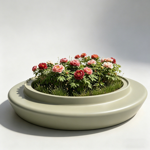 Waterproof FRP Planter <b>Seat</b> Durable Fiberglass <b>Tree</b> <b>Bench</b> Artistic Sculpture Seater for Exhibition Center - Product Image 3
