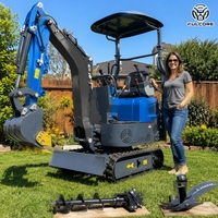 Livraison Gratuite - Mini-Excavatrice FULCORE avec Cadre de Sécurité Anti-Renversement et Performances Hydrauliques Puissantes pour le Terrassement