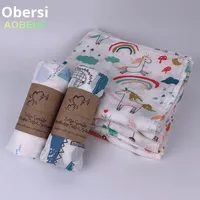 Couverture en mousseline de coton de bambou pour bébé, enveloppe en fibre pour nouveau-né, serviette d'allaitement, couverture de poussette, ultra douce