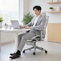 Chaise de bureau réglable avec réglage de la profondeur de l'assise CE EN 1335, pivotante, inclinable, pour le travail à domicile, vente en gros, approvisionnement en vrac en usine