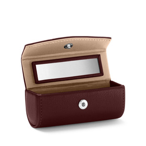 Xách tay da thật Túi mỹ phẩm với mở đóng cửa phong cách quốc gia Son môi chủ trường hợp có tính năng một gương - Product Image 5