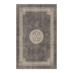 พรมเช็ดเท้าสไตล์จีนแบบใหม่ รูปทรงสี่เหลี่ยมผืนผ้า ทำจากเส้นใยโพลีเอสเตอร์ กันลื่น ป้องกันคราบสกปรก สำหรับทางเข้าบ้าน สีพื้น ทำความสะอาดง่าย - Product Image 4