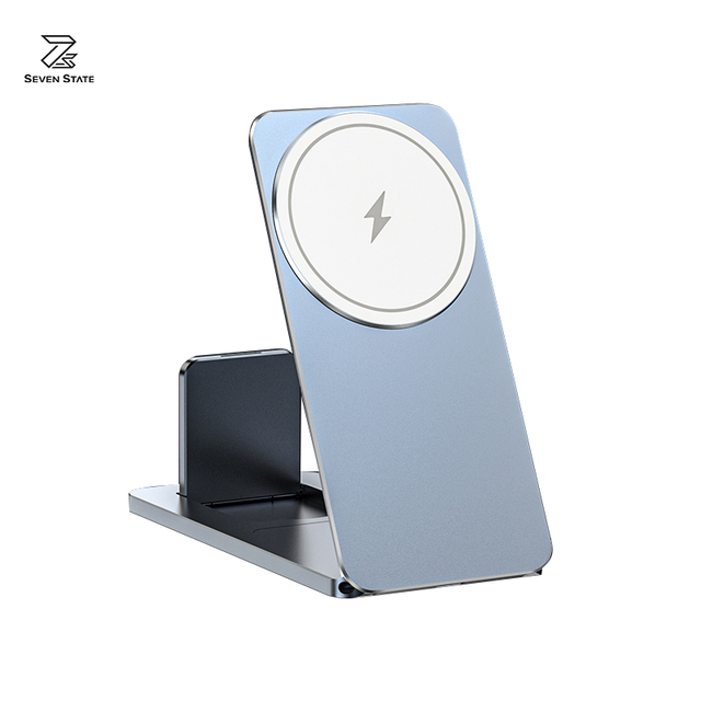Foldable 3 in 1 Wireless Charging Station for iphone Charger Stand,Fast Magnetic Wireless Charger Station for Earphone and Watch