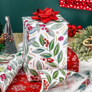 Papier cadeau à motifs de Noël, papier artistique double face pour emballages de fêtes, 100 g/m², recyclable, impression offset - Product Image 1