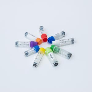 Lab Tube Self-standing 1.5ml Transparent Cryovial Freezer Plastic Tube With Colorful Screw QR Code Side Barcode Cryo Vials