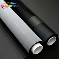 Film protecteur de peinture automobile PPF Chameleon Black Gradient Color-Shift Vinyl TPU changeant de couleur, du noir à blanc, effet éclipse solaire, autocollant pour voiture