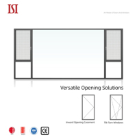 Ventanas de Persiana de Aleación de Aluminio de Doble Modo de Marca Superior para Cocina Moderna, Apertura Interior, Inclinables, con Drenaje Oculto, Abatibles para Dormitorio