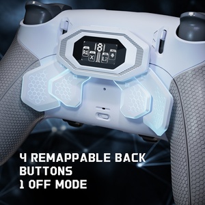Kit de remappage EXtremeRate BEYOND avec manettes ergonomiques redessinées et écran OLED, en caoutchouc blanc et gris, pour PS5 Edge - Product Image 3
