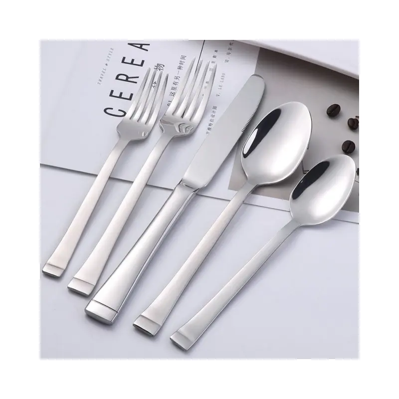 20pcs Bestek Flatware Set Stainless Steel Spoons Fork Knife & Tenedor Garfo Posate Acciaio Inox Home Hotel Restaurant Cutlery