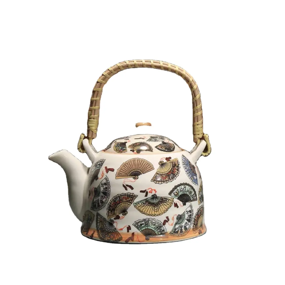 900ML Tetera China Household Large Capacity Blue And White Chinese Style Single Pot With Handle Ceramic Teapot