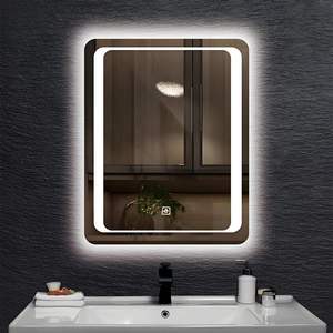 Custom LED Smart IP44 Waterproof Tempered Glass Bathroom <b>Mirror</b> Anti-Fog Touch Dimmable Light Wall Mounted Frameless <b>Mirror</b> - Product Image 5