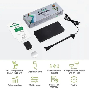 Lampe LED pour aquarium WEEK AQUA <span class=keywords><strong>Mini9</strong></span> Pro, RGB+UV, spectre complet, fixation magnétique, contrôle par application Bluetooth, 9W, pour aquarium de 20-30 cm - Product Image 6