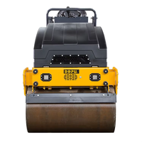 Compacteur vibrant BOPU Mini à double tambour pour asphalte, 18 kW, système entièrement hydraulique, pour la construction routière