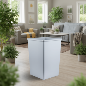 Cestino Quadrato per Rifiuti 132,5 L Grigio per Uso Interno ed Esterno - Product Image 3