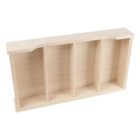 Boîte de rangement en bois brut avec couvercle coulissant, boîte en bois naturel vierge pour bijoux