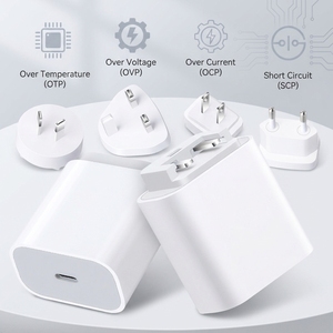 <span class=keywords><strong>Chargeur</strong></span> mural universel USB-C rapide 20-30W pour <span class=keywords><strong>iPhone</strong></span> <span class=keywords><strong>Apple</strong></span> 17 16 15 14 13 12 <span class=keywords><strong>11</strong></span> Pro Max X, adaptateur secteur USB PD 20W - Product Image 1