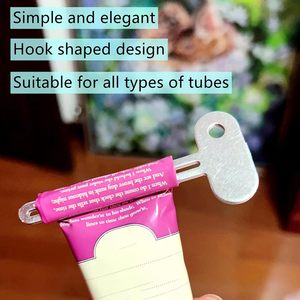 Divers styles de distributeurs de crème pour le visage, de dentifrice et de produits capillaires en acier inoxydable, et de presse-tubes cosmétiques en plastique pour dentifrice - Product Image 5
