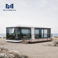 Maison Conteneur Moderne de Luxe en Acier avec Murs en Verre Panoramiques pour Hôtels, Bureaux et Utilisation Extérieure