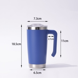 Vaso Térmico de Acero Inoxidable 304 de Doble Pared con Asa, 20oz, Directo de Fábrica, Taza de Café, Regalo Empresarial, Vaso Aislado - Product Image 6