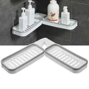 Venta al por mayor: Estante de esquina plegable de alta calidad para baño, con drenaje, para lavado de manos - Product Image 3