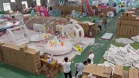 Dôme gonflable pour fête d'enfants, maison de jeu à bulles géante, toboggan aquatique transparent de qualité commerciale en PVC écologique avec garantie de 3 ans