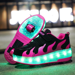 Vente en gros de chaussures à lumière LED simple face pour hommes/femmes patins à roulettes lumineux doublure en maille pour l'extérieur - Product Image 3