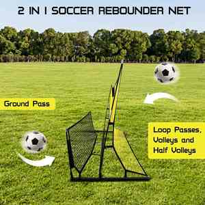 Red de Rebote de Fútbol 2 en 1 de Doble Cara, Pared de Entrenamiento de Fútbol Portátil para Práctica de Pases y Tiros para Jóvenes - Product Image 3