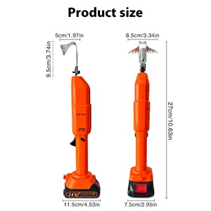 Machine à ameublir le sol alimentée par <span class=keywords><strong>batterie</strong></span> au lithium 21V, petite motobineuse sans fil pour la maison, micro-motobineuse manuelle électrique pour le jardin - Product Image 3