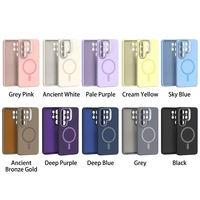 Étui de téléphone en silicone JOYPORODO GS007 avec support d'objectif d'appareil photo pour iPhone 11 12 13 14 15 17 Pro Max, coque en silicone magnétique incassable