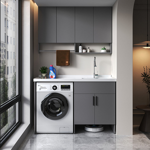 Armoire à linge intégrée personnalisée en nid d'abeille en <span class=keywords><strong>aluminium</strong></span> pour salle de bain balcon armoire de machine à laver lavabo combiné balayeuse - Product Image 2