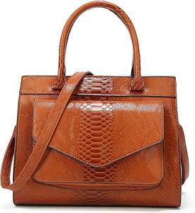 Sac à main polyvalent en cuir végétalien personnalisé pour femme, motif litchi, fermeture éclair, écologique, sac à bandoulière 1-1,9 L - Product Image 1