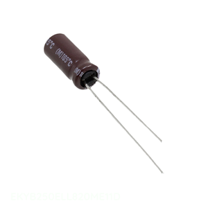 ตัวเก็บประจุแบบ EKYB250ELL820ME11D ผ่านรูรูรูสารส้ม82 uF 20% 25V รัศมี th 82 uF - Product Image 1