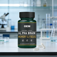 Capsules Alpha Brain en marque privée, complément alimentaire nootropique, soutient la fonction cognitive, la mémoire, la concentration, OEM ODM