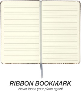 Carnet de notes relié rigide, journal métallique argenté, doré et or rose - Product Image 6