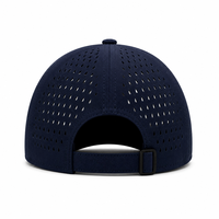 Casquette de golf personnalisée à 6 panneaux, perforée au laser en forme de goutte d'eau, respirante et légère, pour l'entraînement au golf