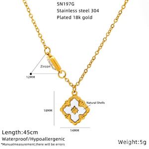 Collar Clásico de Oro con Circonita Natural, Resistente a la Decoloración, Cadena Fina de Acero Inoxidable de 18k para Mujer - Product Image 4