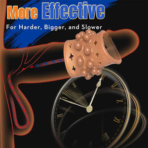 Yarı kaplı Penis büyütücü halka Penis genişletici çiftler için tam boncuk ile seks oyuncakları, Ultra yumuşak sıkı kullanımlık horoz kol - Product Image 2