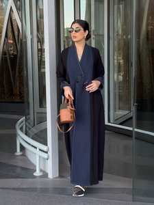 Chaqueta de Traje Musulmán Negra de Alta Calidad, Estilo Abrigo Largo, Diseños de Abaya, Abrigo de Abaya Turco Personalizado para Mujeres Musulmanas - Product Image 3