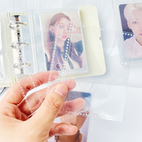 Archivalpro PP 3/3,5/4 Zoll Niedliches, zartes Milchkaffee-Ringbuch Fotoalbum 25 Seiten UV-bedruckt für Sammelkarten