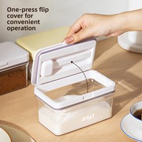 Boîte de rangement pour sucre en plastique avec logo personnalisé ANYA, anti-humidité, récipient de cuisine à domicile, hermétique, pour aliments, farine, thé, café, collations