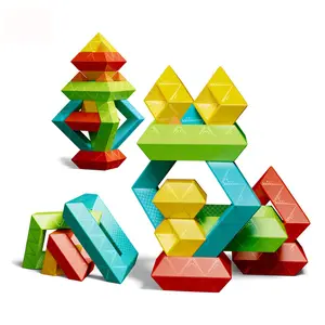 Jinming çocuklar okul öncesi öğrenme faaliyetleri yapı taşları istifleme eğitim kök duyusal blok oyuncaklar