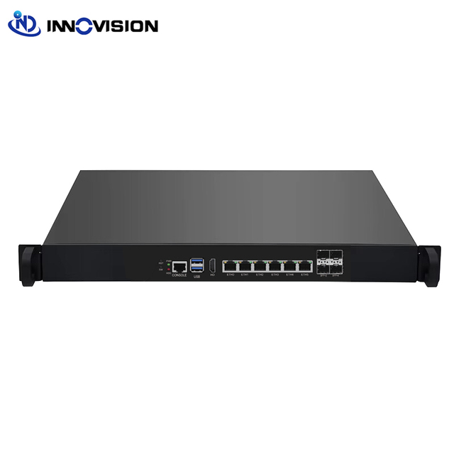 High Performance 1U Rack Firewall Server Barebone 6 2.5GLAN Quad 10 SFP Support Intel I3 I5 I7 12/13/14Gen 1U Router