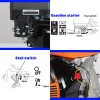 Moteur à essence 7HP 4 temps refroidi par air pour tondeuse à gazon, karting, certifié CE, fabricant OEM