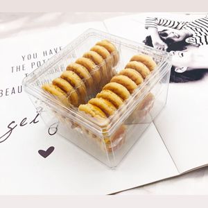 Wholesale Transparent square PS Plastic Tiramisu <strong>Dessert</strong> Container Pastry Packaging Box - Product Image 6
