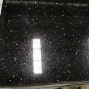 Granito negro natural Pulido Galaxia negra Granito Medias losas Piedra de granito negro para encimeras - Product Image 1