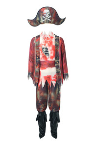 <span class=keywords><strong>Costume</strong></span> de cosplay de <span class=keywords><strong>pirate</strong></span> sanglant <span class=keywords><strong>des</strong></span> <span class=keywords><strong>Caraïbes</strong></span>, <span class=keywords><strong>costume</strong></span> de rôle-playing d'Halloween, tenue de zombie capitaine, <span class=keywords><strong>costume</strong></span> de fête de carnaval terrifiant - Product Image 6