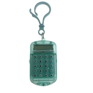 Transparent Keychain Calculator 8 Digit Display Simple Calculation For Elementary Students With Battery Power - Product Image 5